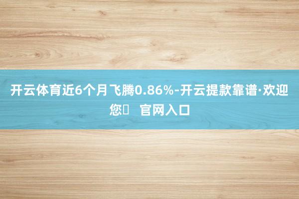 开云体育近6个月飞腾0.86%-开云提款靠谱·欢迎您✅ 官网入口